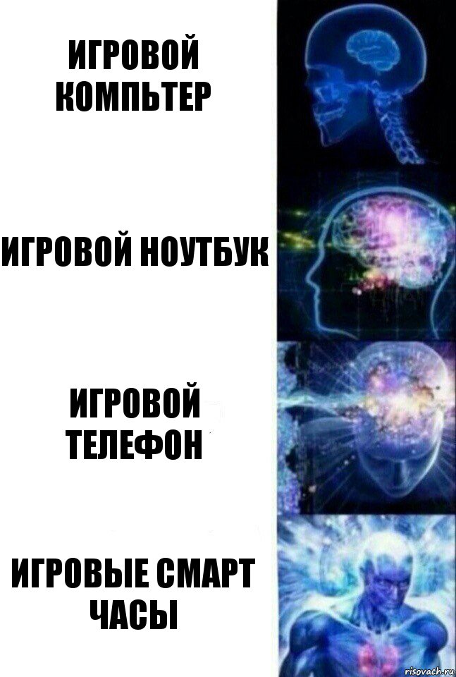 Игровой компьтер Игровой ноутбук Игровой телефон Игровые смарт часы, Комикс  Сверхразум