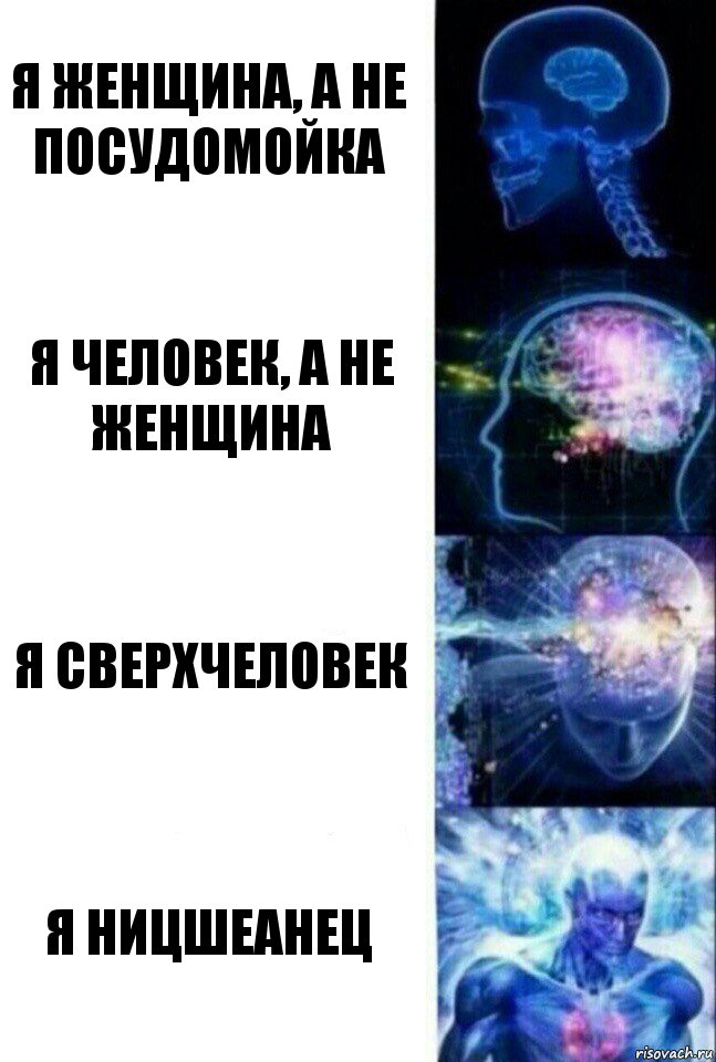 Я женщина, а не посудомойка Я человек, а не женщина Я сверхчеловек Я ницшеанец, Комикс  Сверхразум