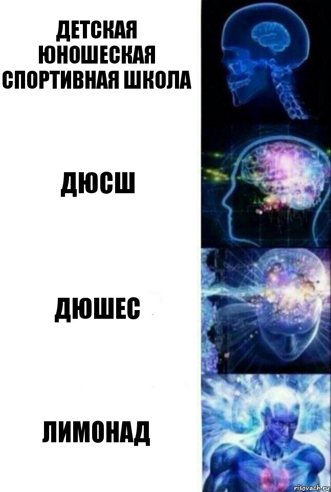Детская юношеская спортивная школа ДЮСШ дюшес лимонад, Комикс  Сверхразум