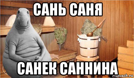 сань саня санек саннина, Мем  Ждун в бане