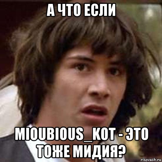 а что если mioubious_kot - это тоже мидия?, Мем А что если (Киану Ривз)