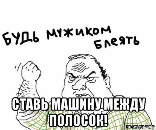  ставь машину между полосок!, Мем блять