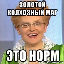 золотой колхозный маг это норм, Мем ЭТО НОРМАЛЬНО