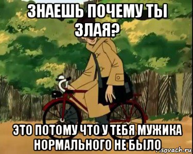 Это потому что в нашей. Простоквашино почтальон Печкин. Почтальон Печкин на велосипеде.