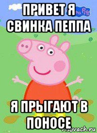 привет я свинка пеппа я прыгают в поносе, Мем  Peppa