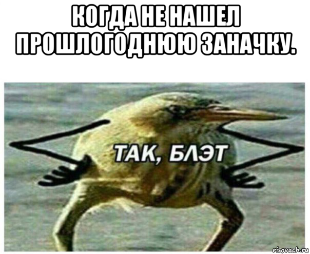 когда не нашел прошлогоднюю заначку. , Мем Так блэт