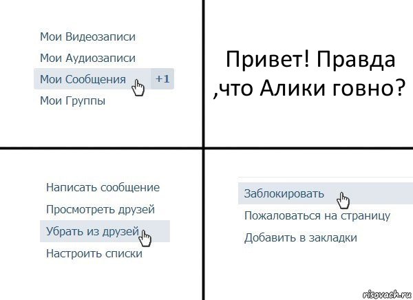 Привет! Правда ,что Алики говно?, Комикс  Удалить из друзей