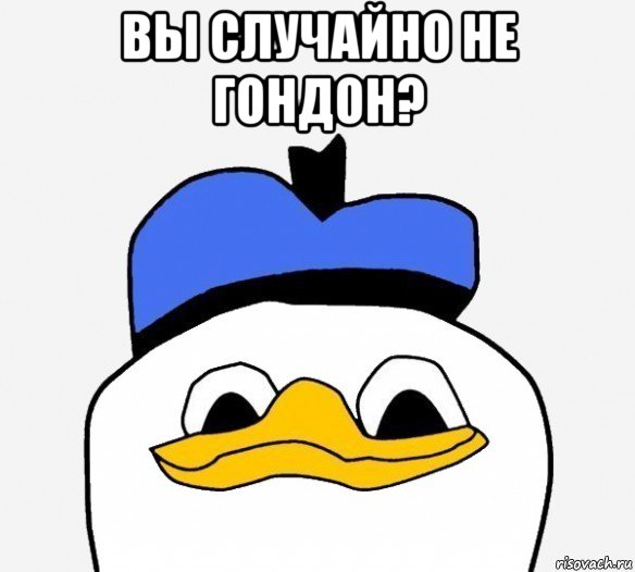 вы случайно не гондон? 