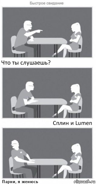 Что ты слушаешь? Сплин и Lumen Парни, я женюсь