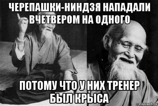 1 потому. Знаете почему Черепашки ниндзя нападают толпой. Почему Черепашки ниндзя нападают всегда толпой. Почему Черепашки ниндзя нападают вчетвером. Почему Черепашки нападают вчетвером.