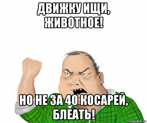 движку ищи, животное! но не за 40 косарей, блеать!, Мем мужик