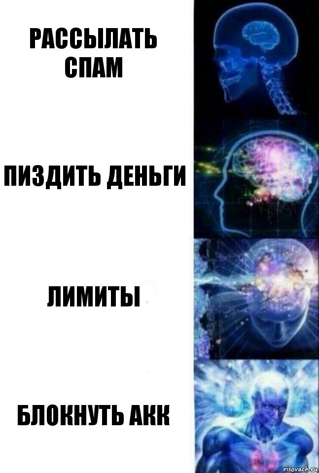 рассылать спам пиздить деньги лимиты блокнуть акк, Комикс  Сверхразум