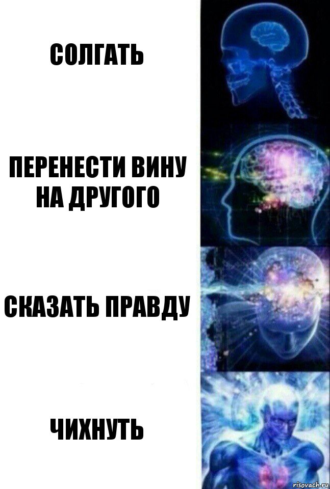 солгать перенести вину на другого сказать правду чихнуть, Комикс  Сверхразум