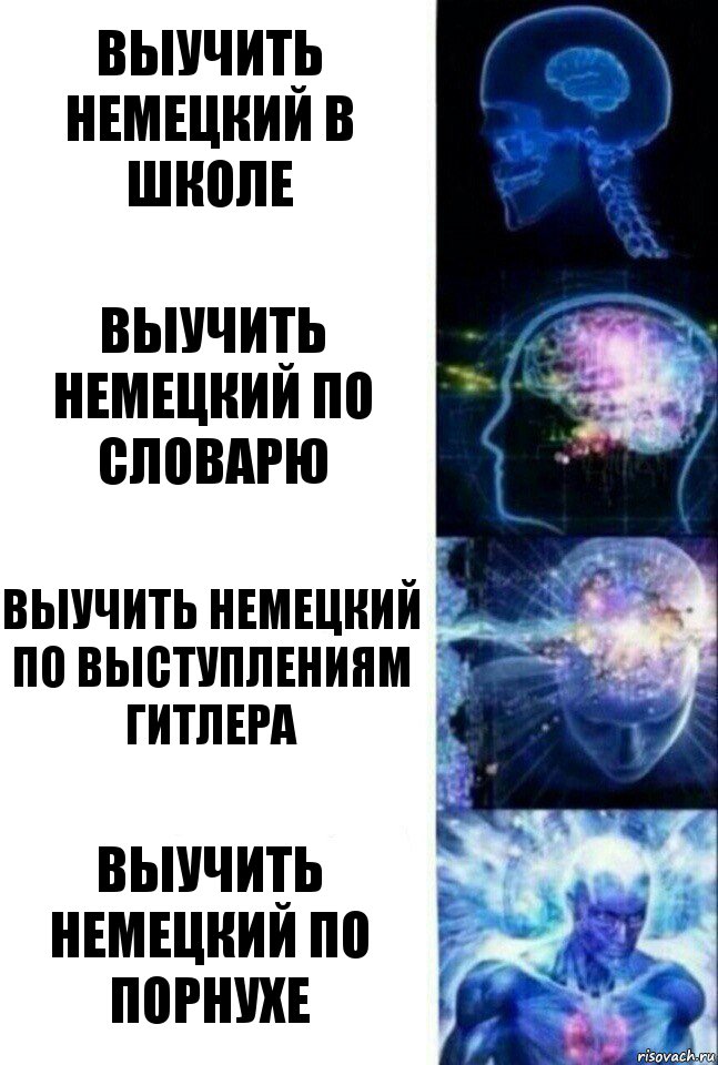 выучить немецкий в школе выучить немецкий по словарю выучить немецкий по выступлениям Гитлера выучить немецкий по порнухе, Комикс  Сверхразум