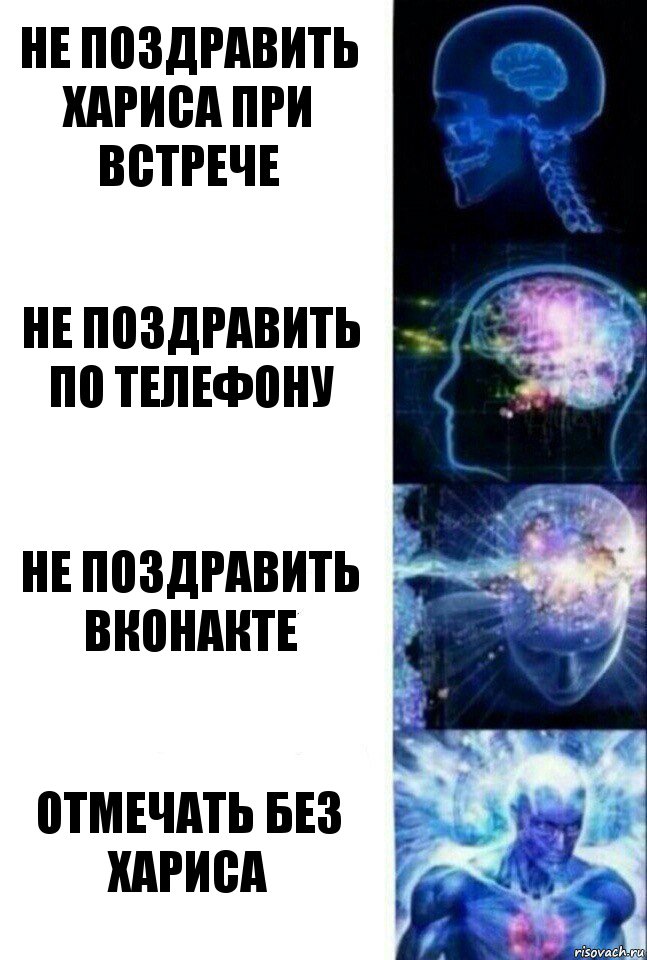 Не поздравить Хариса при встрече Не поздравить по телефону Не поздравить Вконакте Отмечать без Хариса, Комикс  Сверхразум