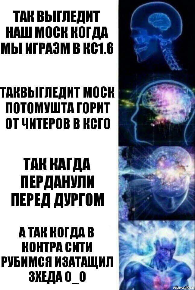 так выгледит наш моск когда мы играэм в кс1.6 таквыгледит моск потомушта горит от читеров в ксго так кагда перданули перед дургом а так когда в контра сити рубимся изатащил 3хеда 0_0, Комикс  Сверхразум