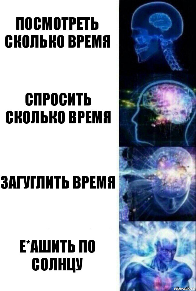 Посмотреть сколько время Спросить сколько время Загуглить время Е*ашить по Солнцу, Комикс  Сверхразум