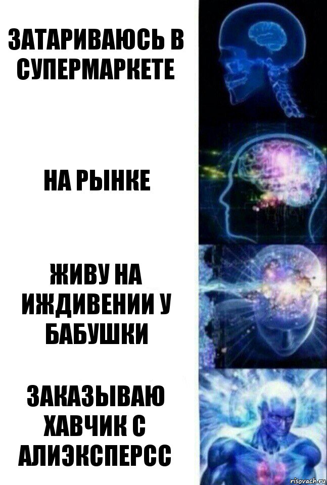 Затариваюсь в супермаркете На рынке Живу на иждивении у бабушки Заказываю хавчик с алиэксперсс, Комикс  Сверхразум