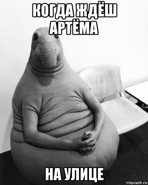 когда ждёш артёма на улице, Мем  Ждун