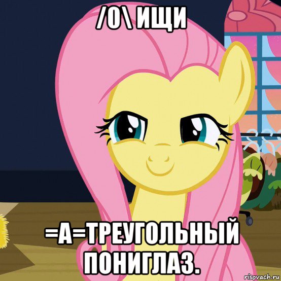 /0\ ищи =a=треугольный пониглаз., Мем  Mem Fluttershy