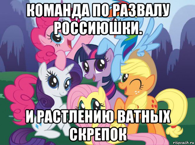 команда по развалу россиюшки. и растлению ватных скрепок, Мем My little pony