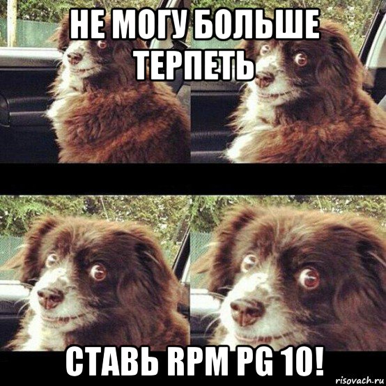 не могу больше терпеть ставь rpm pg 10!, Мем Заводи это дерьмо