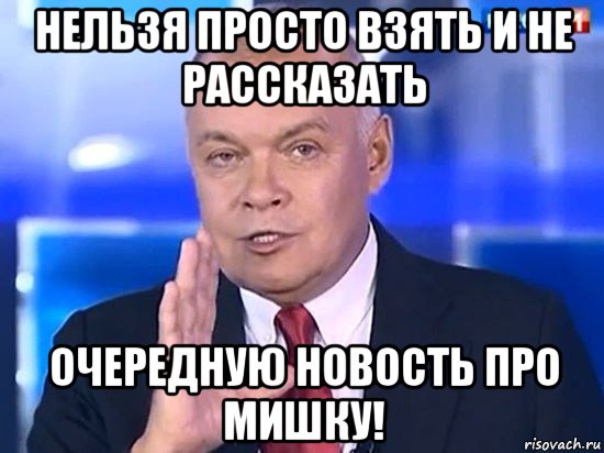 нельзя просто взять и не рассказать очередную новость про мишку!, Мем Киселёв 2014