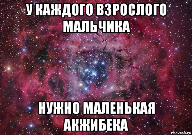 у каждого взрослого мальчика нужно маленькая акжибека, Мем Ты просто космос