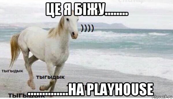 це я біжу........    ..............на playhouse, Мем   Тыгыдык