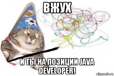 вжух и ты на позиции java developer!, Мем Вжух