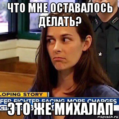 что мне оставалось делать? это же михалап