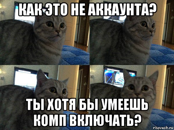 как это не аккаунта? ты хотя бы умеешь комп включать?