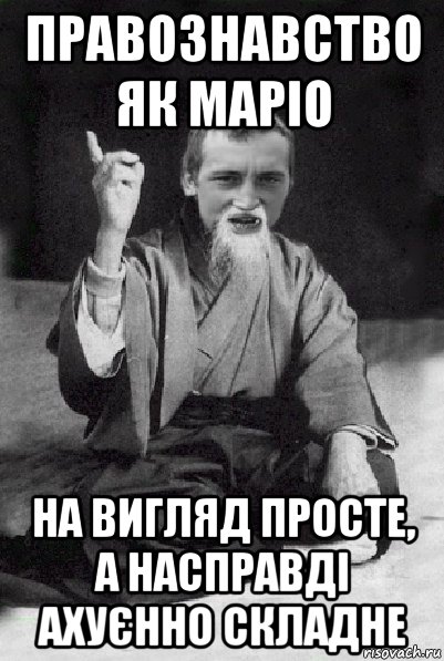 правознавство як маріо на вигляд просте, а насправді ахуєнно складне, Мем Мудрий паца