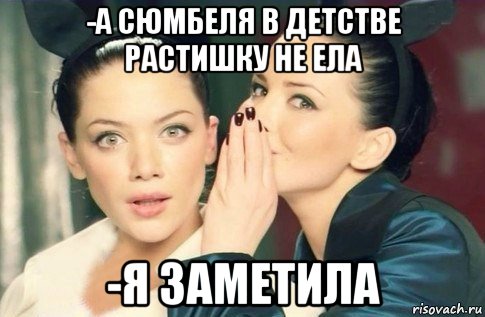 -а сюмбеля в детстве растишку не ела -я заметила, Мем  Он