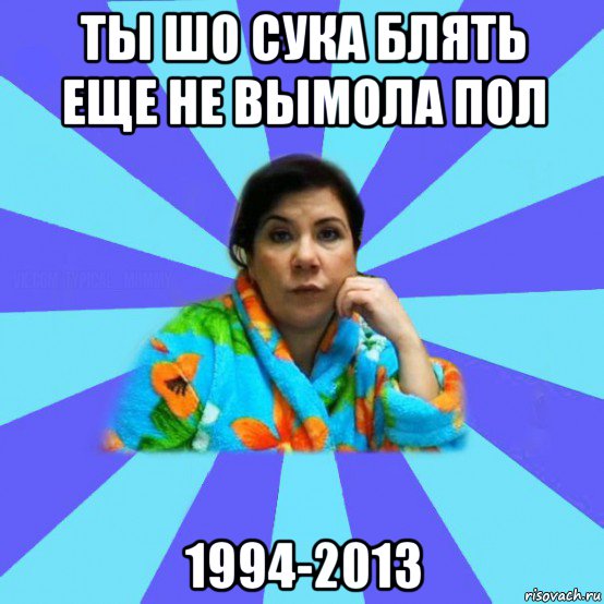 ты шо сука блять еще не вымола пол 1994-2013, Мем типичная мама