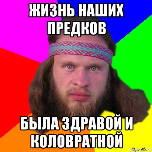 жизнь наших предков была здравой и коловратной, Мем Типичный долбослав