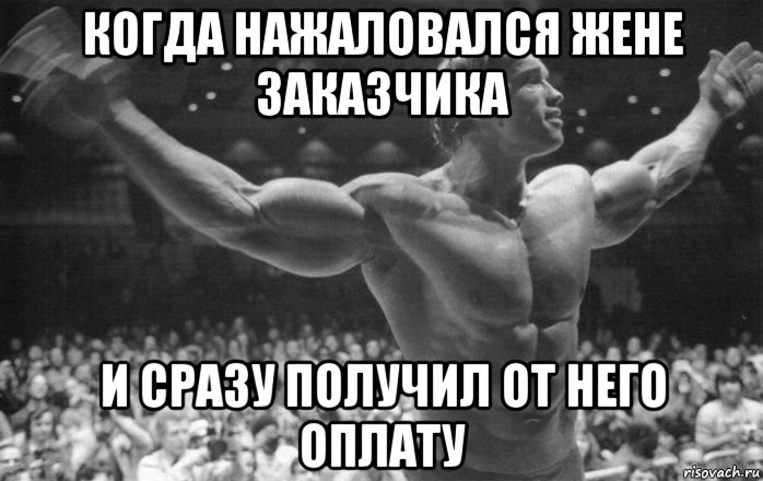 когда нажаловался жене заказчика и сразу получил от него оплату, Мем успех