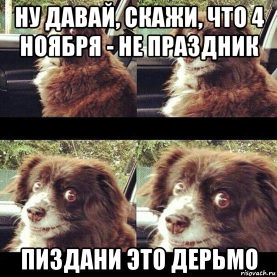 ну давай, скажи, что 4 ноября - не праздник пиздани это дерьмо, Мем Заводи это дерьмо