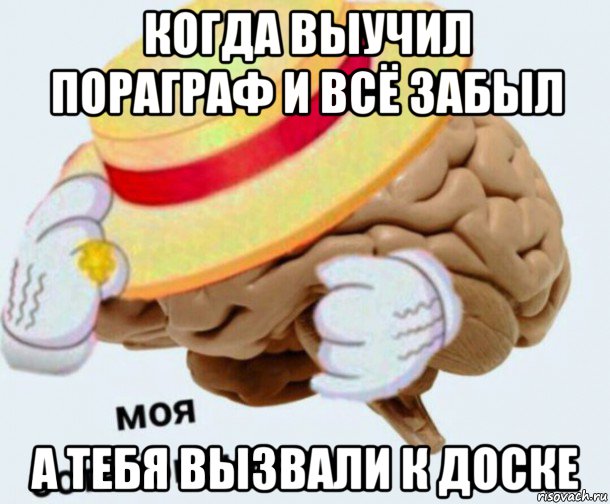 когда выучил пораграф и всё забыл а тебя вызвали к доске, Мем   Моя остановочка мозг