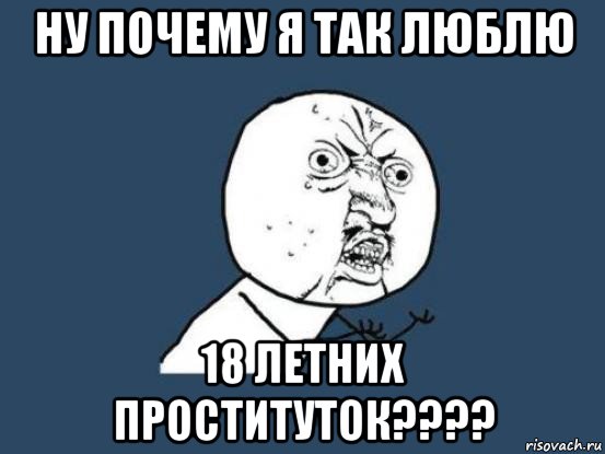 ну почему я так люблю 18 летних проституток????, Мем Ну почему