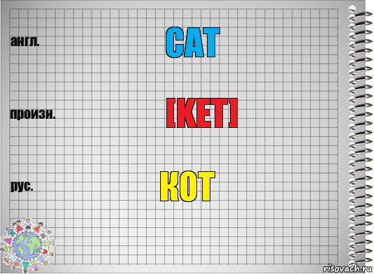 Cat [ket] Кот, Комикс  Перевод с английского