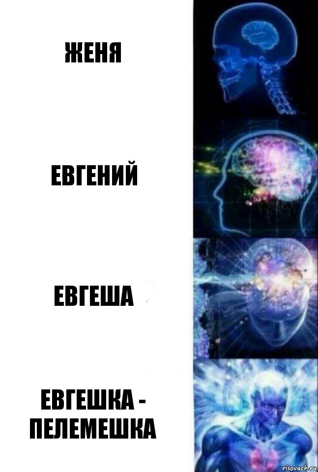 Женя Евгений Евгеша Евгешка - пелемешка, Комикс  Сверхразум