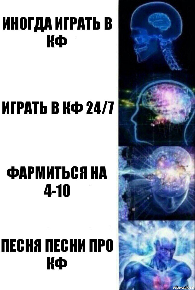 Иногда играть в кф Играть в кф 24/7 Фармиться на 4-10 Песня песни про кф, Комикс  Сверхразум