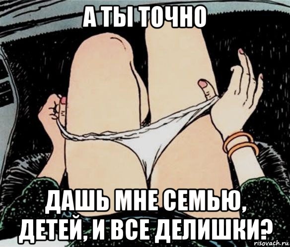 а ты точно дашь мне семью, детей, и все делишки?, Мем А ты точно