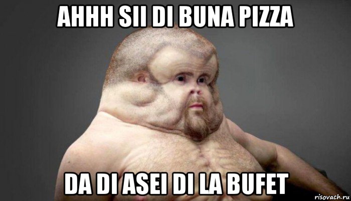 ahhh sii di buna pizza da di asei di la bufet, Мем  Человек который выживет в лбом ДТП