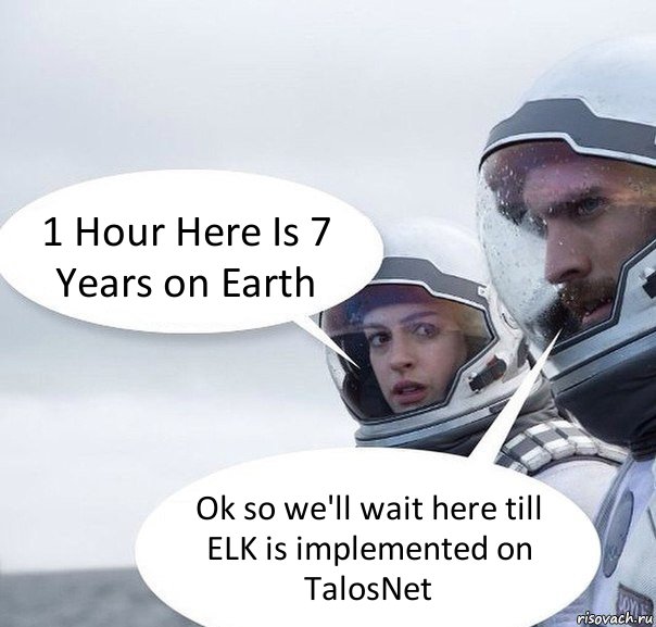 1 Hour Here Is 7 Years on Earth Ok so we'll wait here till ELK is implemented on TalosNet, Комикс Интерстеллар