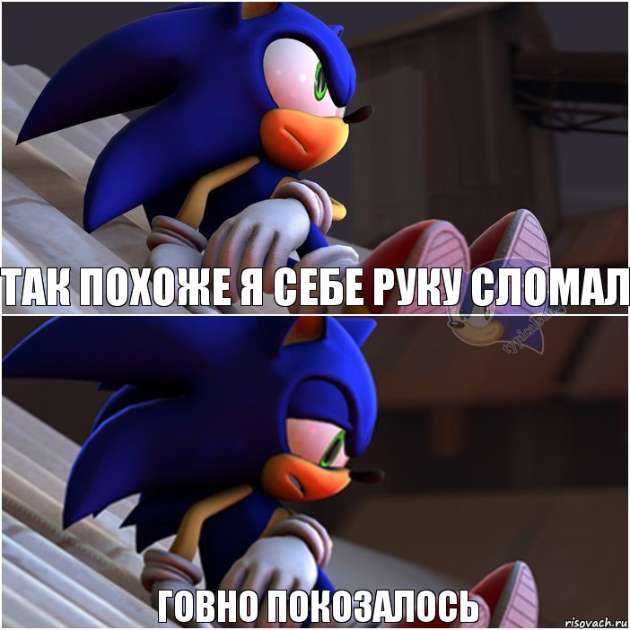 так похоже я себе руку сломал говно покозалось, Комикс Sonic 1