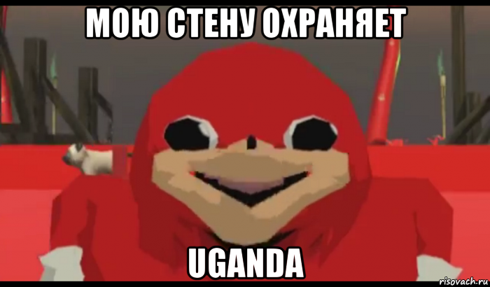 мою стену охраняет uganda, Мем Уганда