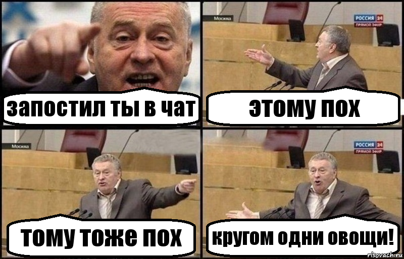 запостил ты в чат этому пох тому тоже пох кругом одни овощи!, Комикс Жириновский