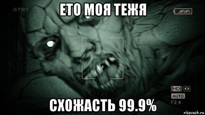 ето моя тежя схожасть 99.9%, Мем Аутласт